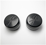 1999-2007 Hayabusa 30mm Solid Black Anodized Engraved Fork Caps