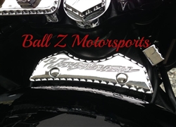 Chrome Ball Cut Engraved Front Tank Pad!