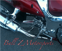 Chrome 08+ Hayabusa Tribal Front & Rear Foot Pegs