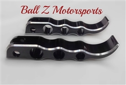 Custom Black Anodized & Silver Ring Cut Suzuki Hole Shot Front Foot Pegs