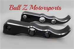 Custom Black Anodized & Silver Ring Cut Suzuki Hole Shot Rear Foot Pegs