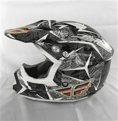 Fly Racing Trophy II Black/White/Red X-Small XS (53-54) Offroad MX ATV UTV Helmet