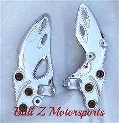 Bling Bling 08-Up Hayabusa Ball Cut & Chrome Front Peg Brackets (Exchange-Outright or Deposit)