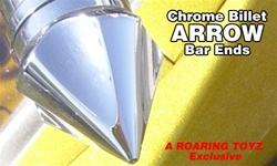 Bling Bling Kawasaki Chrome Grooved Spike Bar Ends