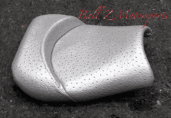 "New Image" Custom Shaped Silver Ostrich Driver Seat