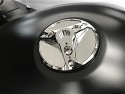 Kawasaki ZX Ninja 3 Hole Custom Chrome 3D Hole Shot Fuel Lid/Gas Cap w/Smooth Edges