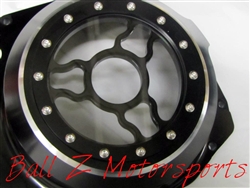Custom Hayabusa Black/Silver Ring See Through Wicked Clutch Cover "Clear"