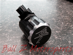 Hayabusa Black/Silver Ring Laser Etched Ball Z Logo Quick Access Rear Brake Fluid Reservoir!