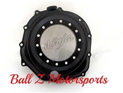 ZX-14 Solid Black Ninja Logo Wicked See Through Clear Clutch Cover