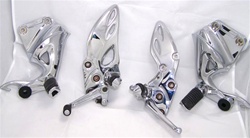 Chrome 08+ Hayabusa Front and Rear Complete Peg Assemblies (Exchange-Outright or Deposit)