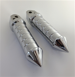 Bling Bling Chrome Hayabusa GSXR Twisted Spike Rear Passenger Foot Pegs