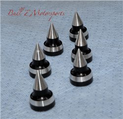 6- Ring Cut Black/Silver Anodized Windscreen Rocket Spike Bolts
