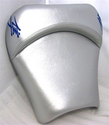"New Image" Hayabusa Silver Drag/Show Front Seat w/Blue Embroidering