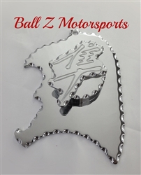 Hayabusa Chrome 3D Engraved & Ball Cut Front Sprocket & Speed Sensor Cover