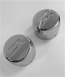 ZX10 ZX14 Chrome Engraved "ZX" 24mm Fork Caps