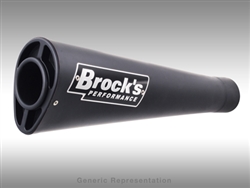 Brock's Performance Alien Head Black 14" Muffler Suzuki GSX-R1000 (05-06) Conversion Kit
