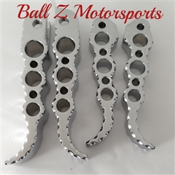 Custom Chrome Ball Cut Suzuki Hole Shot Front & Rear Foot Pegs