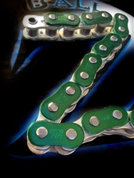 EK ZVX3 ZX-Ring 530 Pitch 150 Link Green/Silver Premium Motorcycle Chain
