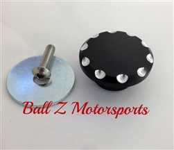 Black Anodized Silver Ball Cut Frame Shock Access Plug
