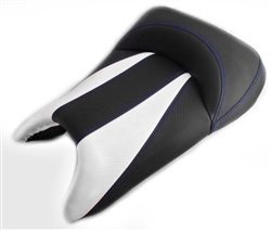 Custom R6 R6S Front Seat Black & White Carbon Fiber w/Blue Stitching