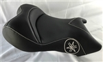 "New Image" Custom R1 Front Seat Black Carbon Fiber w/Silver Embroidering