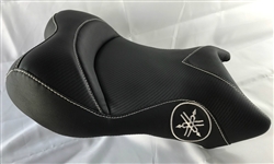 "New Image" Custom R1 Front Seat Black Carbon Fiber w/Silver Embroidering