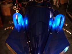 Custom Blue ST Machine Pig Spotter 2 Mirrors with Amber LED Turn Signals Custom Blue ST Machine Pig Spotter 2 Mirrors with Amber LED Turn Signals