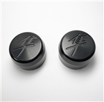 Solid Black Engraved 24mm Fork Caps