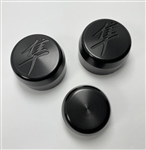 2008-Up Hayabusa Solid Black Anodized Engraved Fork  And Yoke Caps