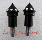 Black/Silver Anodized Spiked Domed Frankenstein Cargo Bolts