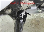 Hayabusa Black/Silver Engraved Kanji logo Kickstand Center Nut Cover Cap