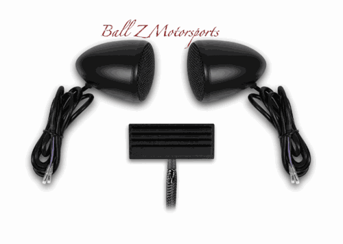 Black Sportbike Speaker System With Amp