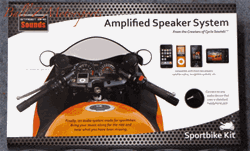Black Sportbike Speaker System With Amp