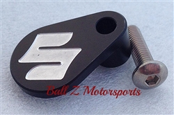 Black Front Sprocket Speed Sensor Switch Cover w/Silver Engraved "S"