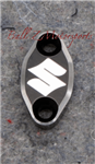 GSXR 600/750/1000 Black/Silver Engraved "S" & Ring Edge Logo Mastercylinder/Reservoir Clamp