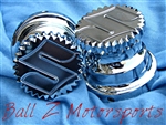 30mm Chrome Star Cut Knob Style "S" Fork Caps