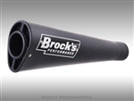 Brock's Performance Alien Head Black 14" Muffler Suzuki GSX-R1000 (05-06) Exhaust System