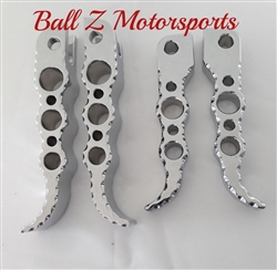 Custom Chrome Ball Cut Suzuki Hole Shot Front & Rear Foot Pegs