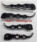 Custom Black Anodized & Silver Ball Cut Suzuki Hole Shot Front & Rear Foot Pegs