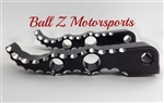 Custom Black Anodized & Silver Ball Cut Suzuki Hole Shot Rear Foot Pegs