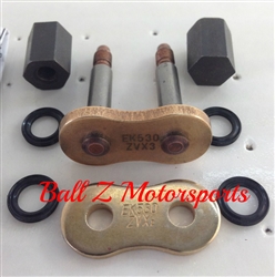 530ZVX3/G-SLJ Gold Screw On Masterlink for EK ZVX3 530 Pitch Motorcycle Chains