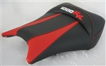 Custom Honda CBR 1000RR Front Seat Black Carbon Fiber w/Red & Silver Embroidering