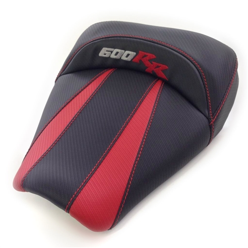 BLACK & RED CUSTOM FITS HONDA CBR 600 RR RR5 RR6 05-06 FRONT LEATHER SEAT COVER 