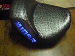 Suzuki M109R Custom  Shaped and Covered Blue LED Loglow Lighted Gator Seat Exchange