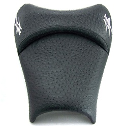 "New Image" Custom Shaped/Covered Black Ostrich Hayabusa Driver Seat w/Chrome Embroidering!