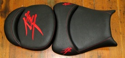 Custom Hayabusa Black w/Red Embroidering Front & Rear Seats