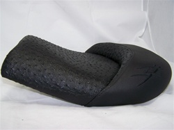 "New Image" Hayabusa Custom Shaped Black Ostrich Front Seat w/Black Embroidering
