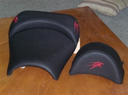 "New Image" Custom Hayabusa Front Seat w/Red Embroidering & Zippered Removable Hump Pad