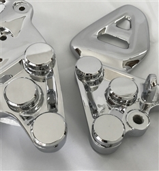 Hayabusa Chrome Smooth Front Peg Bracket Mounting Bolts & Covers
