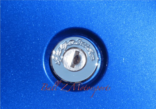Hayabusa Tail Lock Cover Latch Cap For Tail Fairing Chrome Engraved Smooth Edge 